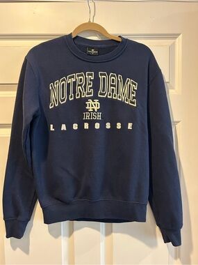 Notre Dame Lacrosse Navy Crewneck Sweatshirt